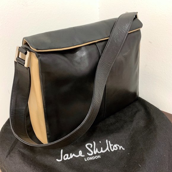 Vintage Jane Shilton two-tone leather handbag - Picture 1 of 12